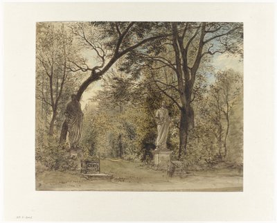 Garden Statues in Chiswick Park by William Henry Hunt