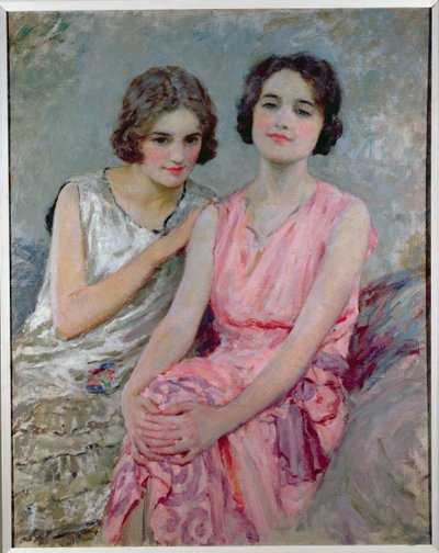 Two Young Women Seated by William Henry Margetson