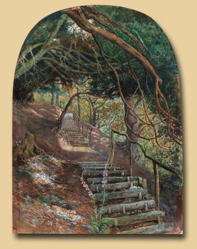 Steps in a Garden by William Henry Millais