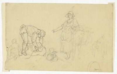Peasants with Pack Animal by William Henry Pyne