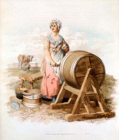 Women Making Butter by William Henry Pyne