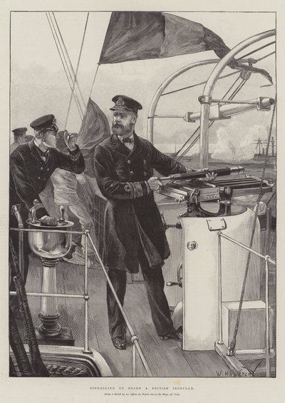 Signalling on Board a British Ironclad by William Heysham Overend