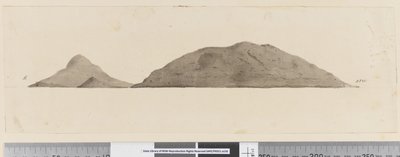 Profile of unidentified island by William Hodges