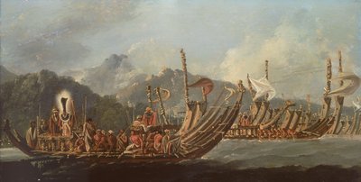 Review of the War Galleys at Tahiti by William Hodges