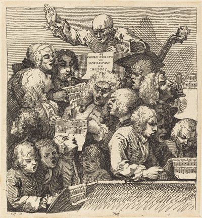 A Chorus of Singers by William Hogarth