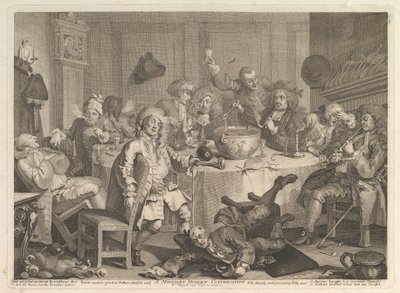 A Midnight Modern Conversation by William Hogarth