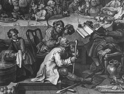 An Election Entertainment (detail) by William Hogarth