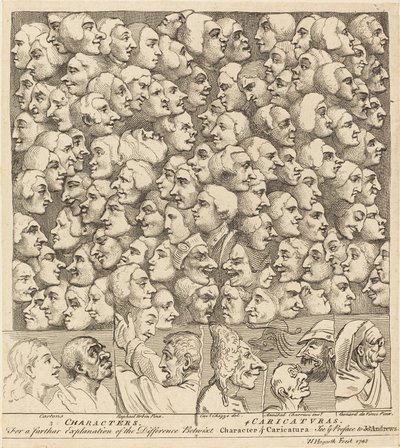 Characters and Caricatures by William Hogarth