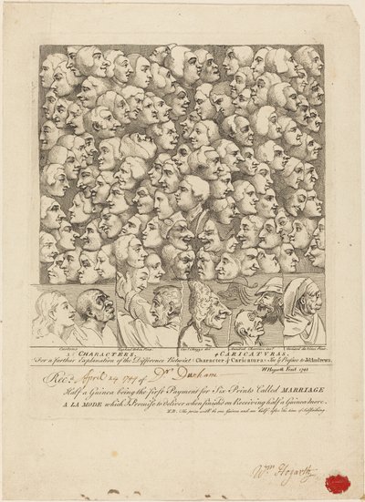 Characters and Caricatures by William Hogarth