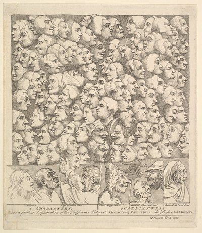 Characters and Caricaturas, April 1743 by William Hogarth