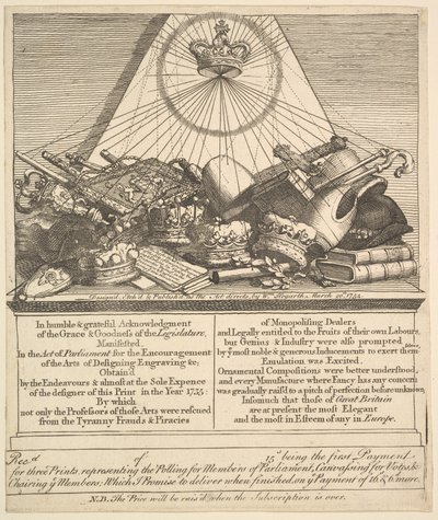Crowns, Mitres, Maces, etc. by William Hogarth