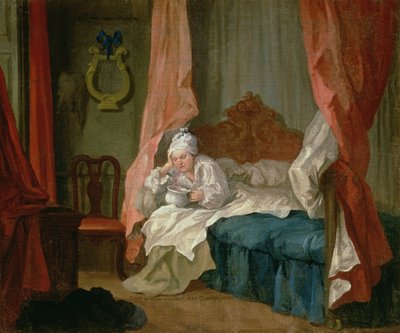 Francis Matthew Schutz in His Bed, c.1755-60 by William Hogarth