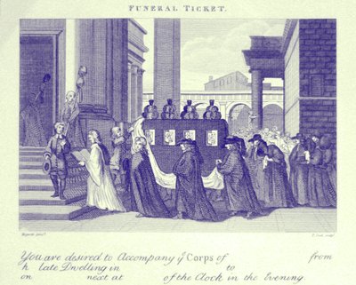 Funeral Ticket by William Hogarth
