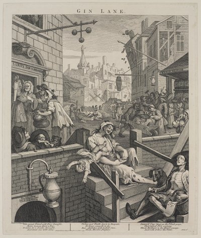 Gin Lane by William Hogarth