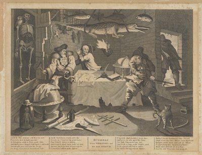 Hudibras beats Sidrophel and his man Whacum by William Hogarth