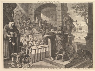 Paul Before Felix Burlesqued, May 1751 by William Hogarth