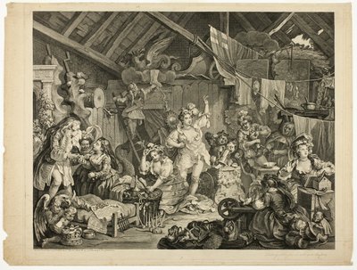 Strolling Actresses Dressing in a Barn by William Hogarth