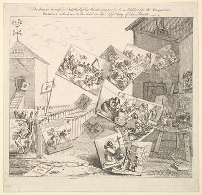 The Battle of the Pictures by William Hogarth