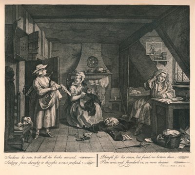 The Distrest Poet by William Hogarth