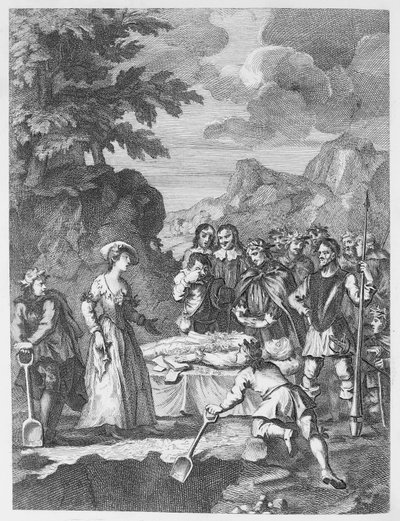 The Funeral of Chrysostom and Marcella Vindicating Herself by William Hogarth