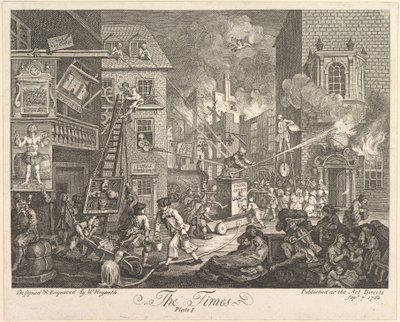The Times, Plate 1 by William Hogarth