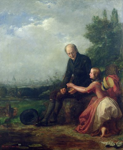Little Nell and her Grandfather by William Holman Hunt