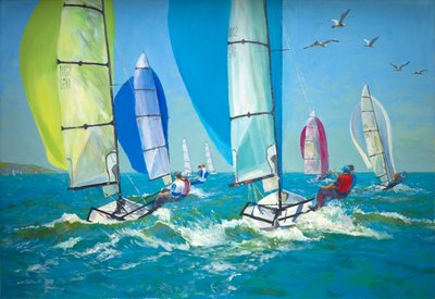 Boats with Spinnakers Out by William Ireland