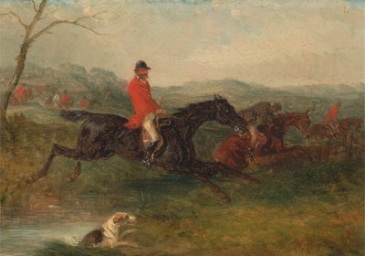Foxhunting: Clearing a Brook by William J. Shayer