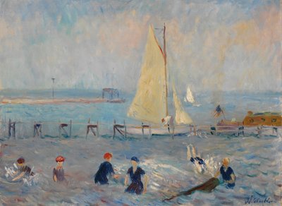 Seascape with Six Bathers, Bellport by William James Glackens