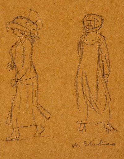 Two Women Facing in Different Directions by William James Glackens