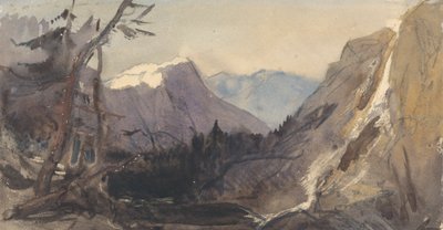 Alpine Landscape, Possibly the Matterhorn by William James Muller