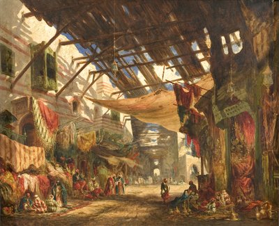 The Carpet Bazaar, Cairo by William James Muller