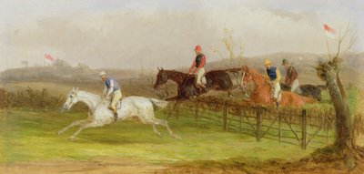 Steeplechasing: The Hurdle, 1869 by William Joseph Shayer