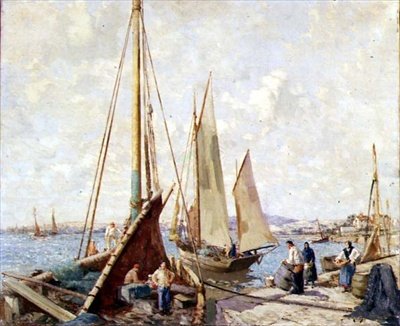 Le Touquet Harbour by William Lee Hankey