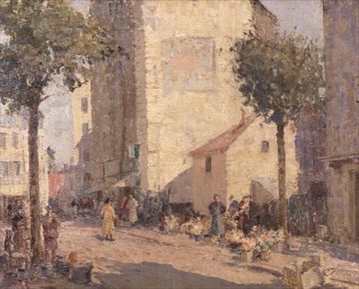 Pottery and Flowers, Dieppe by William Lee Hankey