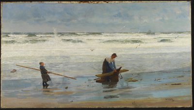 Gathering Driftwood, Holland by William Lionel Wyllie