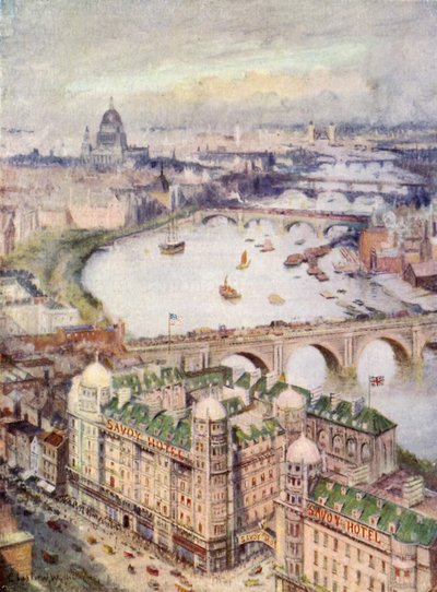 View from Savoy Hotel, looking East by William Lionel Wyllie