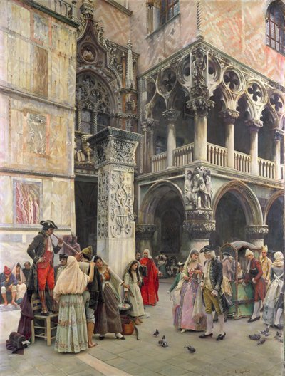 In the Piazzetta, Eighteenth Century by William Logsdail