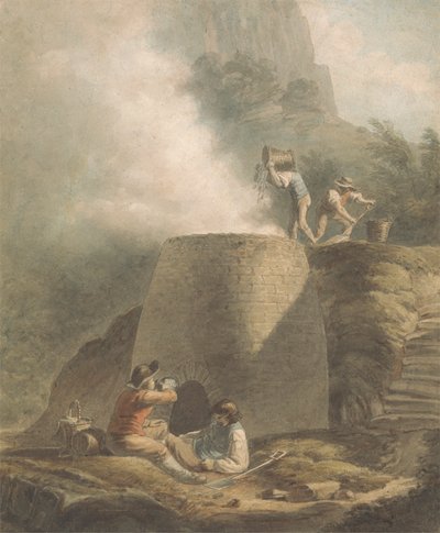 Landscape with Lime-Kiln and Workmen by William Marshall Craig