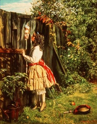 Talking Through the Fence by William Maw Egley