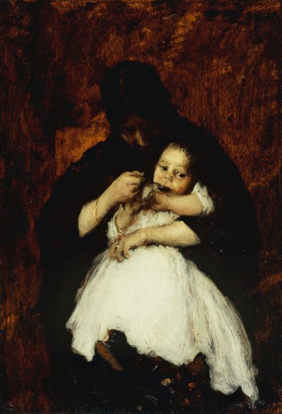 Feeding Baby by William Merritt Chase