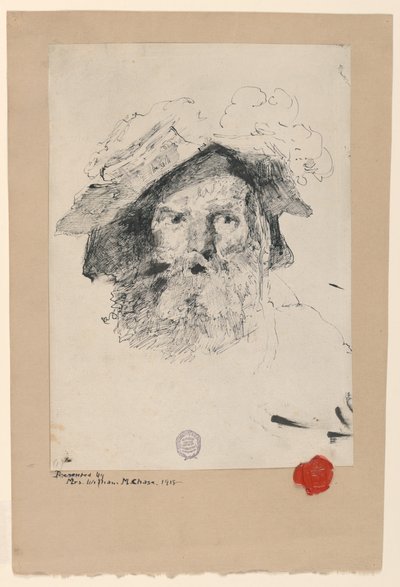 Head of a Bearded Man by William Merritt Chase
