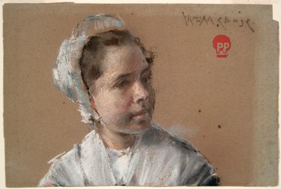 Head of a Young Girl by William Merritt Chase