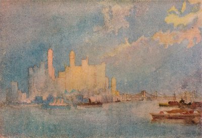 New York From The Sound by William Monk