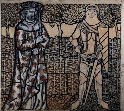 King Arthur and Sir Lancelot by William Morris