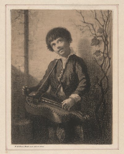 The Hurdy Gurdy Boy by William Morris Hunt
