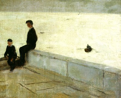 Boys on a Pier by William Nicholson