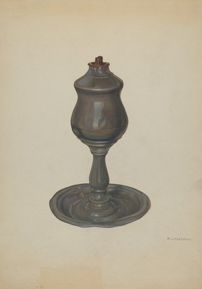 Whale Oil Lamp by William O. Fletcher