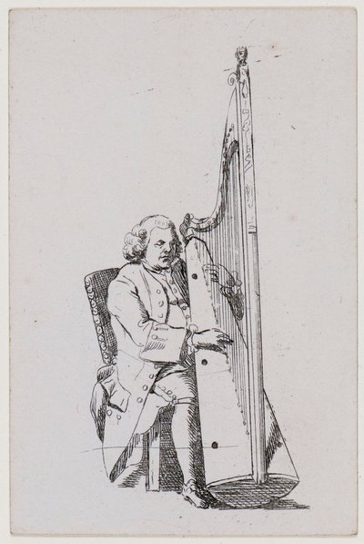 John Parry playing the harp, c1760-1780 by William Parry