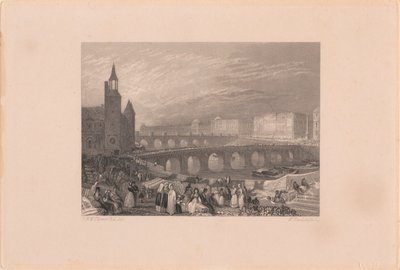 Marche aux Fleurs and Pont-au-Change by William Radclyffe